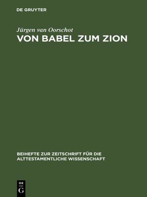 cover image of Von Babel zum Zion
